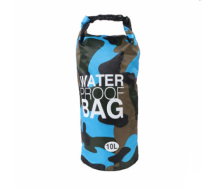 Camouflage waterproof bucket bag beach bag waterproof bucket bag outdoor drifting waterproof bag waterproof bag (Option: Light blue-5L)